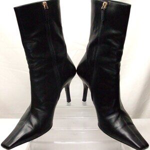 Gucci Rodin Nero (Black) Leather Mid Calf Short Boot Size 7B Ecap407687A
